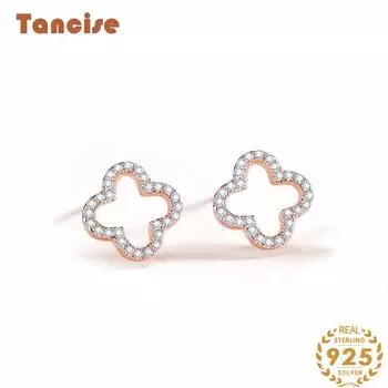 Танциз стерлингового серебра 925 пробы циркон серьги серьги-капли для женщин подарки на свадьбу серебряный