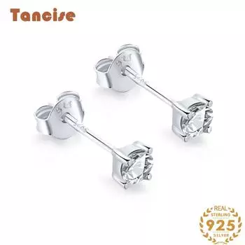 Танциз стерлингового серебра 925 пробы циркон серьги серьги-капли для женщин подарки на свадьбу серебряный