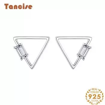 Танциз стерлингового серебра 925 пробы циркон серьги серьги-капли для женщин подарки на свадьбу серебряный