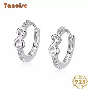 Танциз стерлингового серебра 925 пробы циркон серьги серьги-капли для женщин подарки на свадьбу серебряный