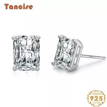 Танциз стерлингового серебра 925 пробы циркон серьги серьги-капли для женщин подарки на свадьбу серебряный