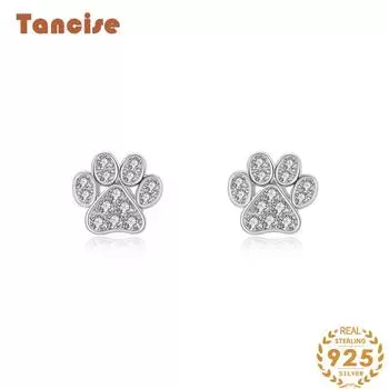 Танциз стерлингового серебра 925 пробы циркон серьги серьги-капли для женщин подарки на свадьбу серебряный