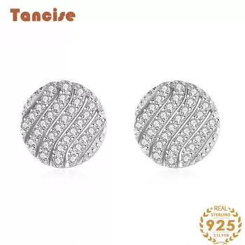 Танциз стерлингового серебра 925 пробы циркон серьги серьги-капли для женщин подарки на свадьбу серебряный