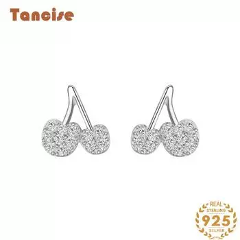 Танциз стерлингового серебра 925 пробы циркон серьги серьги-капли для женщин подарки на свадьбу серебряный