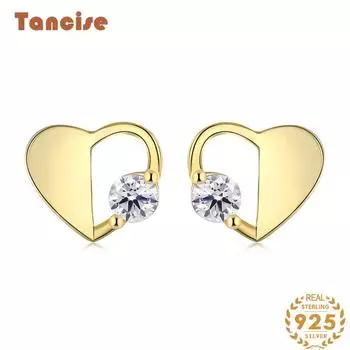 Танциз стерлингового серебра 925 пробы циркон серьги серьги-капли для женщин подарки на свадьбу серебряный