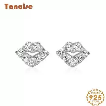 Танциз стерлингового серебра 925 пробы циркон серьги серьги-капли для женщин подарки на свадьбу серебряный