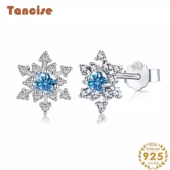 Танциз стерлингового серебра 925 пробы циркон серьги серьги-капли для женщин подарки на свадьбу серебряный