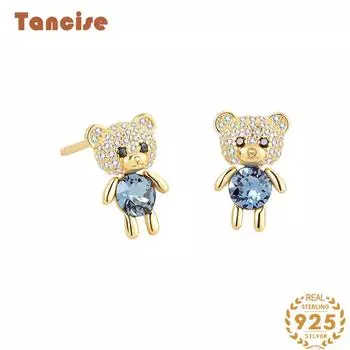 Танциз стерлингового серебра 925 пробы циркон серьги серьги-капли для женщин подарки на свадьбу серебряный