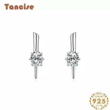 Танциз стерлингового серебра 925 пробы циркон серьги серьги-капли для женщин подарки на свадьбу серебряный