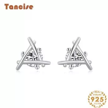 Танциз стерлингового серебра 925 пробы циркон серьги серьги-капли для женщин подарки на свадьбу серебряный