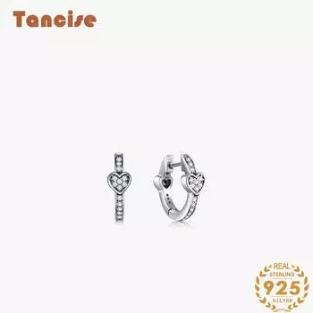 Танциз стерлингового серебра 925 пробы циркон серьги серьги-капли для женщин подарки на свадьбу серебряный