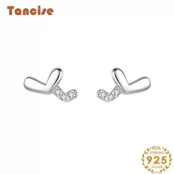 Танциз стерлингового серебра 925 пробы циркон серьги серьги-капли для женщин подарки на свадьбу серебряный