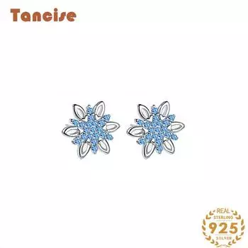 Танциз стерлингового серебра 925 пробы циркон серьги серьги-капли для женщин подарки на свадьбу серебряный