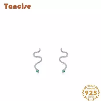 Танциз стерлингового серебра 925 пробы циркон серьги серьги-капли для женщин подарки на свадьбу серебряный