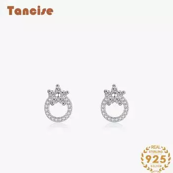 Танциз стерлингового серебра 925 пробы циркон серьги серьги-капли для женщин подарки на свадьбу серебряный