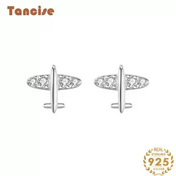 Танциз стерлингового серебра 925 пробы циркон серьги серьги-капли для женщин подарки на свадьбу серебряный