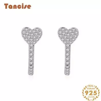 Танциз стерлингового серебра 925 пробы циркон серьги серьги-капли для женщин подарки на свадьбу серебряный