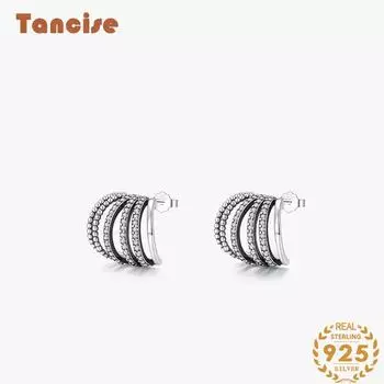 Танциз стерлингового серебра 925 пробы циркон серьги серьги-капли для женщин подарки на свадьбу серебряный