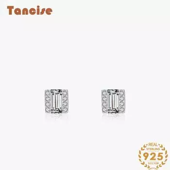 Танциз стерлингового серебра 925 пробы циркон серьги серьги-капли для женщин подарки на свадьбу серебряный