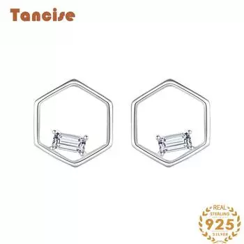 Танциз стерлингового серебра 925 пробы циркон серьги серьги-капли для женщин подарки на свадьбу серебряный