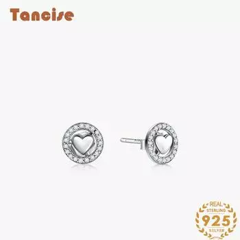 Танциз стерлингового серебра 925 пробы циркон серьги серьги-капли для женщин подарки на свадьбу серебряный