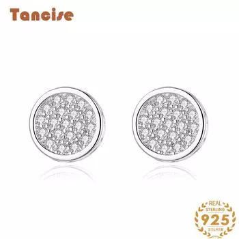 Танциз стерлингового серебра 925 пробы циркон серьги серьги-капли для женщин подарки на свадьбу серебряный