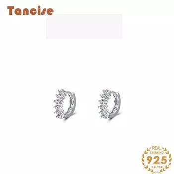 Танциз стерлингового серебра 925 пробы циркон серьги серьги-капли для женщин подарки на свадьбу серебряный