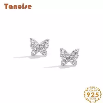 Танциз стерлингового серебра 925 пробы циркон серьги серьги-капли для женщин подарки на свадьбу серебряный