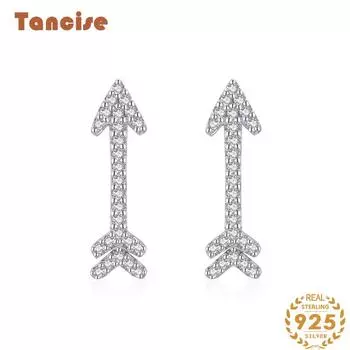 Танциз стерлингового серебра 925 пробы циркон серьги серьги-капли для женщин подарки на свадьбу серебряный