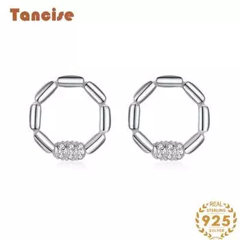 Танциз стерлингового серебра 925 пробы циркон серьги серьги-капли для женщин подарки на свадьбу серебряный