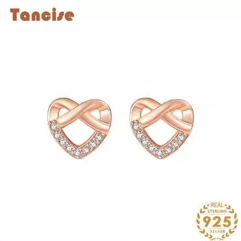 Танциз стерлингового серебра 925 пробы циркон серьги серьги-капли для женщин подарки на свадьбу серебряный