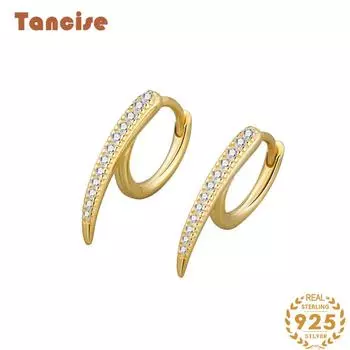 Танциз стерлингового серебра 925 пробы циркон серьги серьги-капли для женщин подарки на свадьбу серебряный