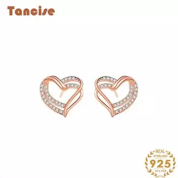 Танциз стерлингового серебра 925 пробы циркон серьги серьги-капли для женщин подарки на свадьбу серебряный