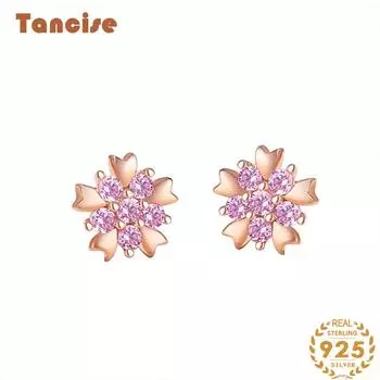 Танциз стерлингового серебра 925 пробы циркон серьги серьги-капли для женщин подарки на свадьбу серебряный