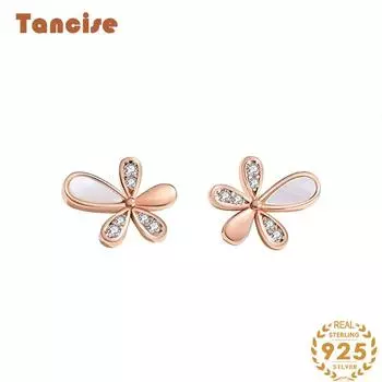 Танциз стерлингового серебра 925 пробы циркон серьги серьги-капли для женщин подарки на свадьбу серебряный