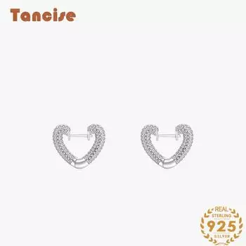 Танциз стерлингового серебра 925 пробы циркон серьги серьги-капли для женщин подарки на свадьбу серебряный