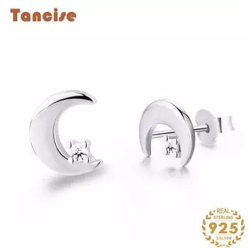 Танциз стерлингового серебра 925 пробы циркон серьги серьги-капли для женщин подарки на свадьбу серебряный