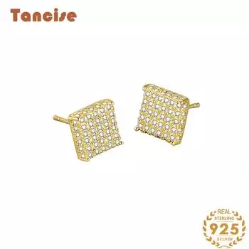 Танциз стерлингового серебра 925 пробы циркон серьги серьги-капли для женщин подарки на свадьбу серебряный