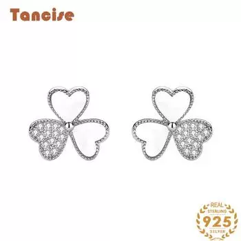 Танциз стерлингового серебра 925 пробы циркон серьги серьги-капли для женщин подарки на свадьбу серебряный