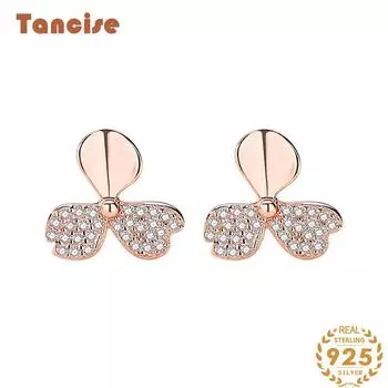 Танциз стерлингового серебра 925 пробы циркон серьги серьги-капли для женщин подарки на свадьбу серебряный