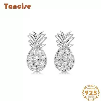 Танциз стерлингового серебра 925 пробы циркон серьги серьги-капли для женщин подарки на свадьбу серебряный