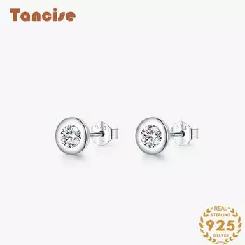 Танциз стерлингового серебра 925 пробы циркон серьги серьги-капли для женщин подарки на свадьбу серебряный