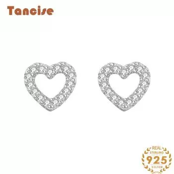 Танциз стерлингового серебра 925 пробы циркон серьги серьги-капли для женщин подарки на свадьбу серебряный