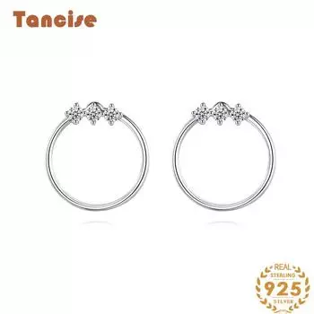 Танциз стерлингового серебра 925 пробы циркон серьги серьги-капли для женщин подарки на свадьбу серебряный