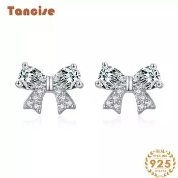 Танциз стерлингового серебра 925 пробы циркон серьги серьги-капли для женщин подарки на свадьбу серебряный