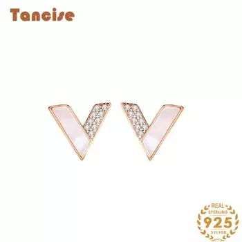 Танциз стерлингового серебра 925 пробы циркон серьги серьги-капли для женщин подарки на свадьбу серебряный