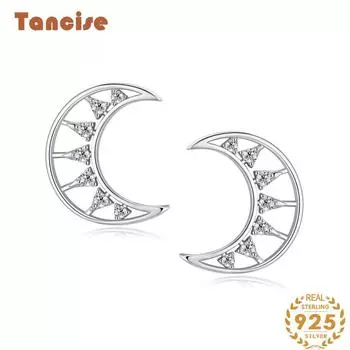 Танциз стерлингового серебра 925 пробы циркон серьги серьги-капли для женщин подарки на свадьбу серебряный