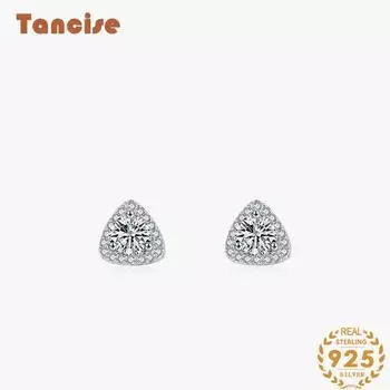Танциз стерлингового серебра 925 пробы циркон серьги серьги-капли для женщин подарки на свадьбу серебряный