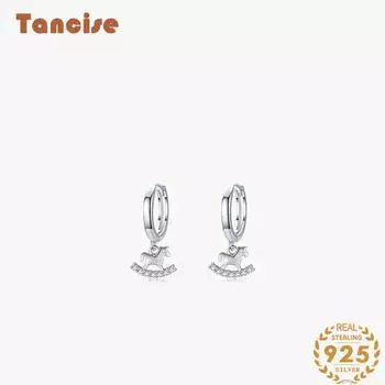 Танциз стерлингового серебра 925 пробы циркон серьги серьги-капли для женщин подарки на свадьбу серебряный