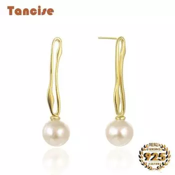 Танциз стерлингового серебра 925 пробы циркон серьги серьги-капли для женщин подарки на свадьбу